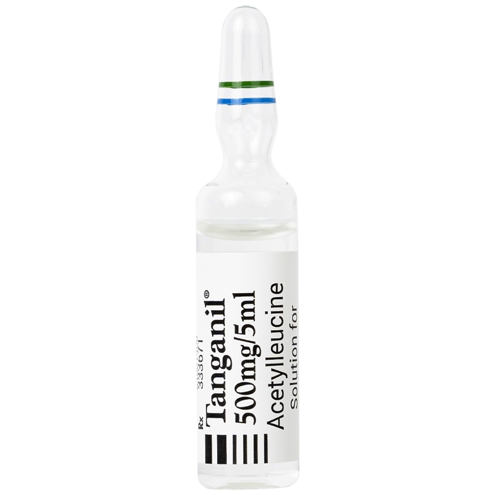 Hình ảnh Thuốc tiêm Tanganil 500mg/5ml Pierre Fabre điều trị triệu chứng các cơn chóng mặt (1 vỉ x 5 ống x 25ml)