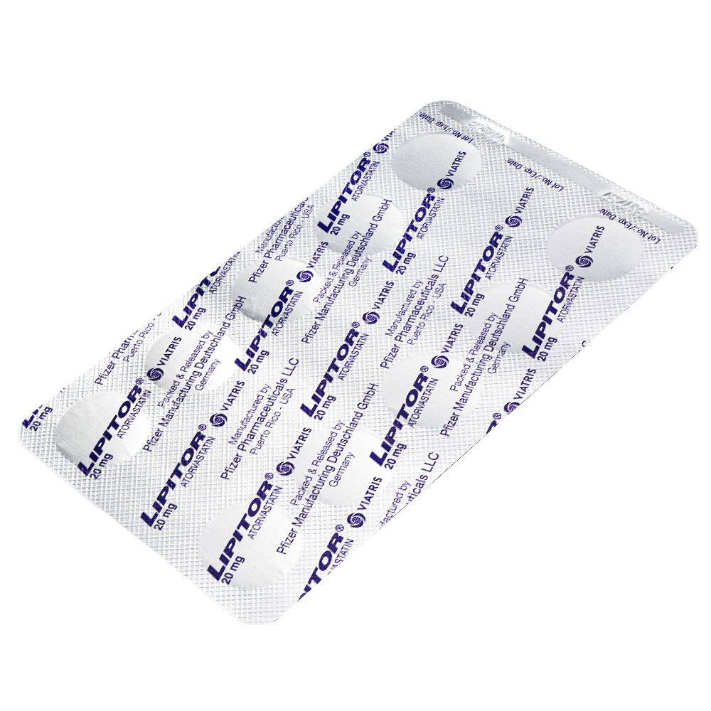 Hình ảnh Thuốc Lipitor 20mg Pfizer điều trị tăng cholesterol toàn phần (3 vỉ x 10 viên)