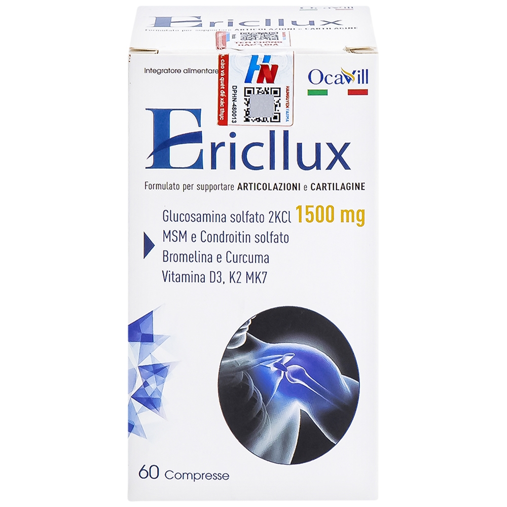 Hình ảnh Viên uống Ericllux Ocavill hỗ trợ tăng tiết dịch khớp, giúp khớp vận động linh hoạt (60 viên)