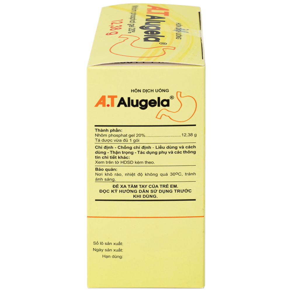 Hình ảnh Hỗn dịch thuốc A.T Alugela An Thiên điều trị viêm thực quản, viêm dạ dày cấp và mạn tính (26 gói x 20g)