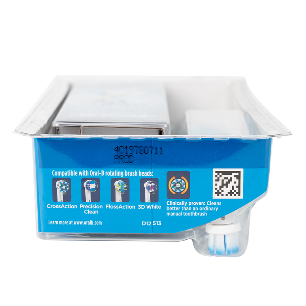 Hình ảnh Bàn chải điện Oral-B Vitality Ultrathin D12.513 giúp làm sạch mảng bám trên răng, loại bỏ các vết ố răng