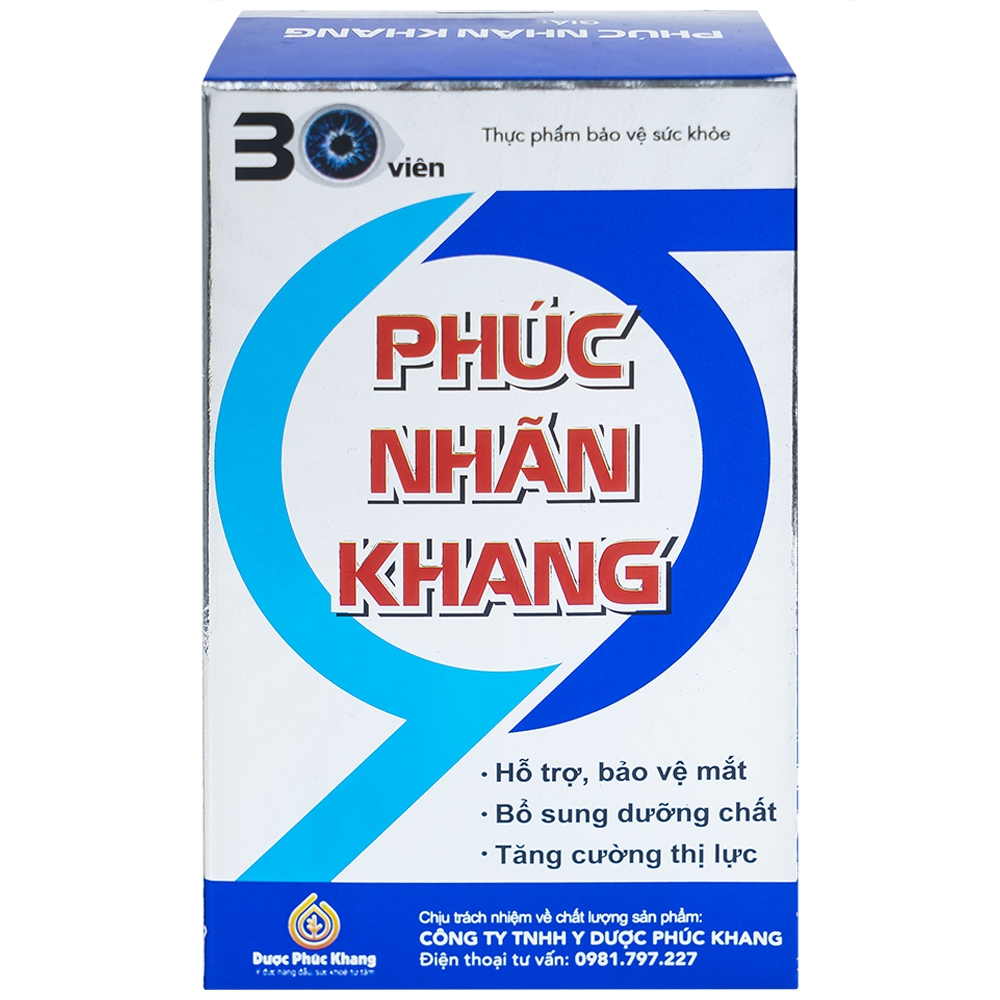 Hình ảnh Viên bổ mắt cao cấp Phúc Nhãn Khang hỗ trợ giúp tăng cường thị lực (1 lọ x 30 viên)
