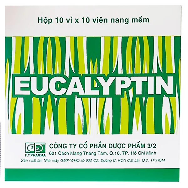 Thuốc Eucalyptin Dược 3/2 sát trùng đường hô hấp (10 vỉ x 10 viên)