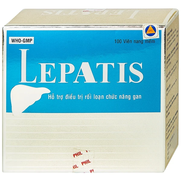 Viên nang mềm Lepatis Phil Inter hỗ trợ điều trị rối loạn chức năng gan (20 vỉ x 5 viên)