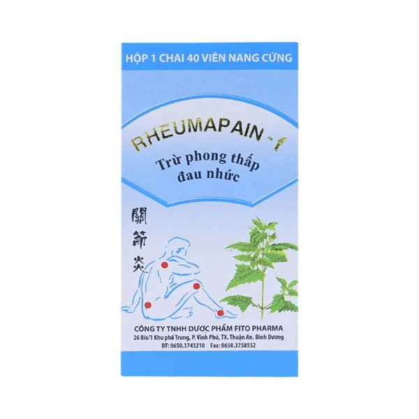 Thuốc Rheumapain-f Fito điều trị phong thấp, đau nhức (40 viên)