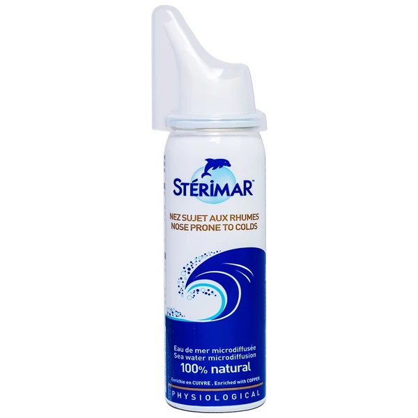 Xịt mũi Sterima Nose Prone To Colds dùng được cho trẻ từ 6 tháng tuổi - Giảm nghẹt mũi, viêm mũi, viêm xoang 50ml