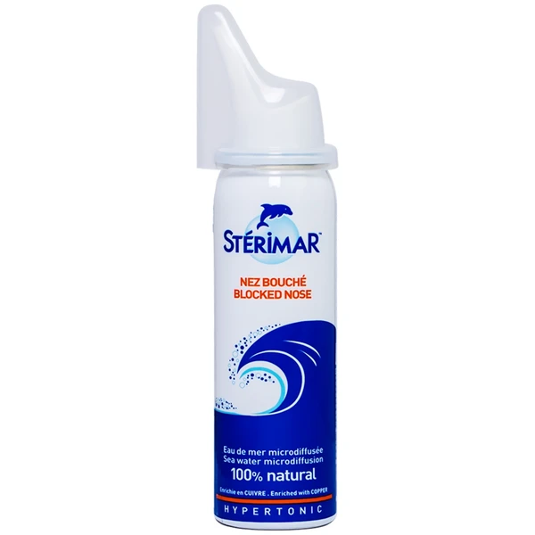 Xịt mũi Sterima Blocked Nose dùng được cho trẻ từ 3 tuổi - Giảm nghẹt mũi, viêm mũi, viêm xoang 50ml