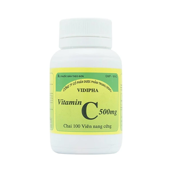 Thuốc Vitamin C 500mg Vidipha điều trị bệnh do thiếu Vitamin C (100 viên)