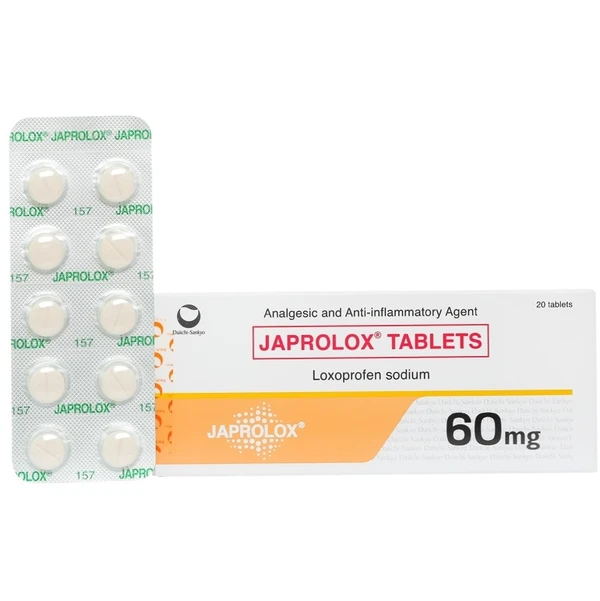 Viên nén Japrolox Tablets 60mg Daiichi-Sankyo điều trị viêm khớp dạng thấp mạn tính, viêm xương khớp (2 vỉ x 10 viên)