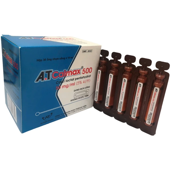 Dung dịch uống A.T Calmax 500 An Thiên bổ sung canxi (30 ống x 10ml)