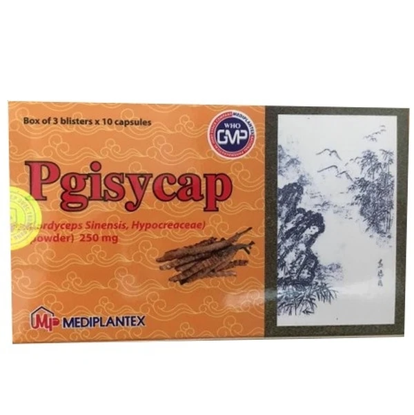 Thuốc Pgisycap 250mg Mediplantex bổ phế, ích thận, cầm máu, trừ đờm (3 vỉ x 10 viên)