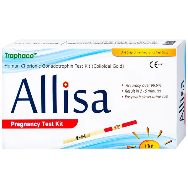 Que thử thai HCG Allisa Traphaco giúp phát hiện sớm thai kỳ sau 7-10 ngày thụ thai