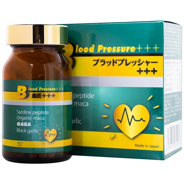 Viên uống hỗ trợ giảm nguy cơ cao huyết áp do mỡ máu cao Blood Pressure+++ Jpanwell (60 viên)