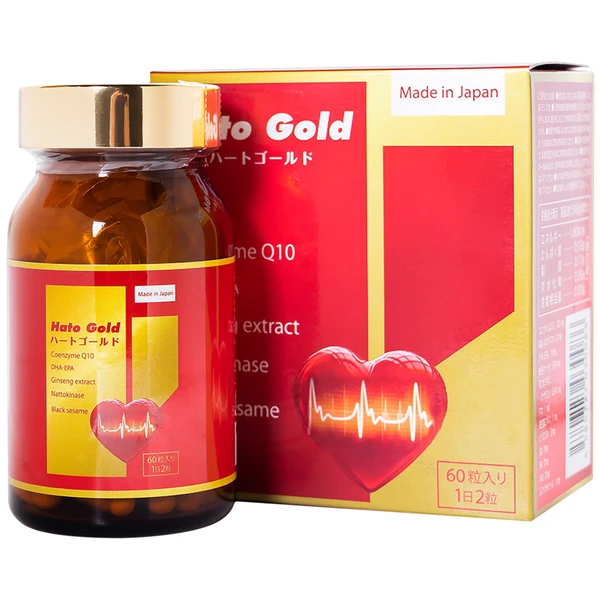 Viên uống hỗ trợ tim mạch, bổ sung các chất chống oxi hóa cho cơ thể Hato Gold Jpanwell (60 viên)