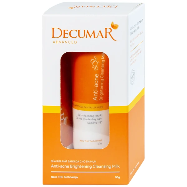 Sữa rửa mặt Nano THC Decumar Advanced ngừa mụn và làm sáng da (50g)