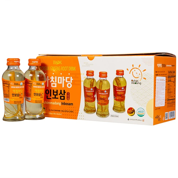 Nước Sâm Nguyên Củ Achimmadang Inbosam Biok Korea Root Drink (10 chai x 120ml)