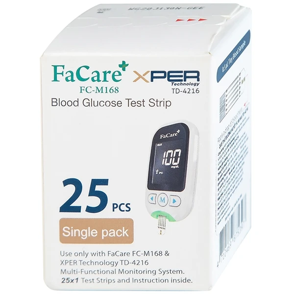 Que thử đường huyết FaCare FC-M168 (hộp 25 que)