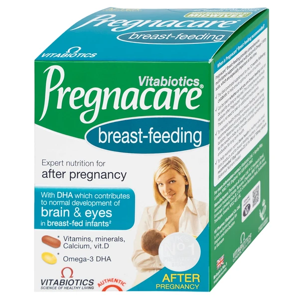 Viên bổ sung vitamin và khoáng chất cho phụ nữ cho con bú Vitabiotics Pregnacare Breast Feeding (6 vỉ x 14 viên)