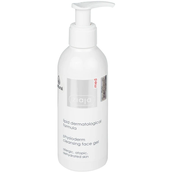 Gel rửa mặt cho da nhạy cảm Ziaja Med Lipid Dermatological Formula Physioderm Cleansing Face 200ml