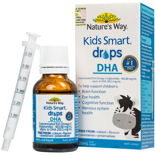 Siro bổ não Kids Smart Drops DHA Nature's Way (20ml)