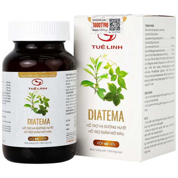 Viên hỗ trợ hạ đường huyết Diatema Tuệ Linh (60 viên)