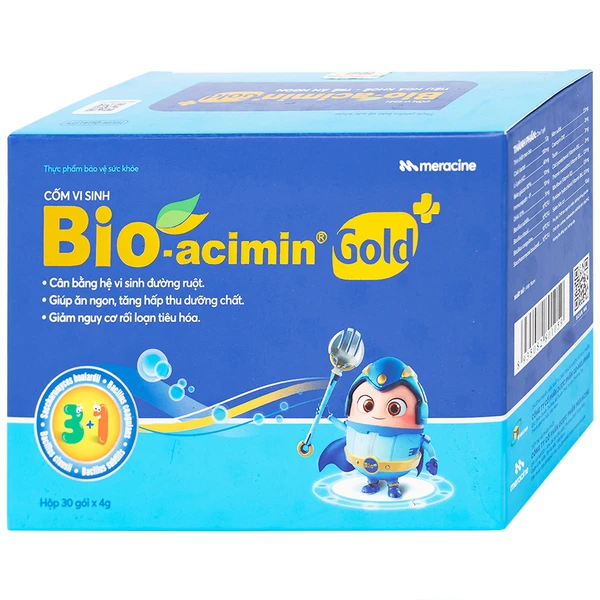 Cốm vi sinh hỗ trợ tiêu hóa Bioacimin Gold Meracine (30 gói)