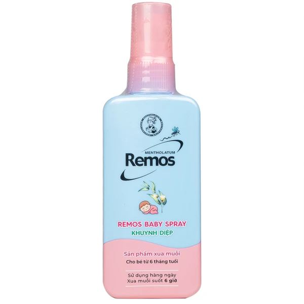 Xịt xua muỗi Remos hương Khuynh Diệp xua muỗi suốt 6 giờ cho bé từ 6 tháng tuổi (70ml)
