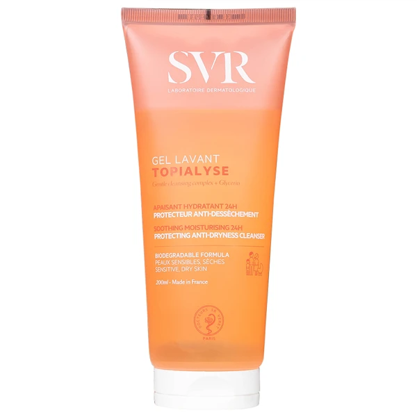 Gel rửa mặt dưỡng ẩm dành cho da khô và da nhạy cảm SVR Topialyse Gel Lavant 200ml