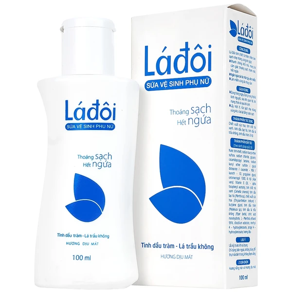 Sữa vệ sinh phụ nữ Shema lá đôi màu xanh làm sạch, khử mùi (100ml)