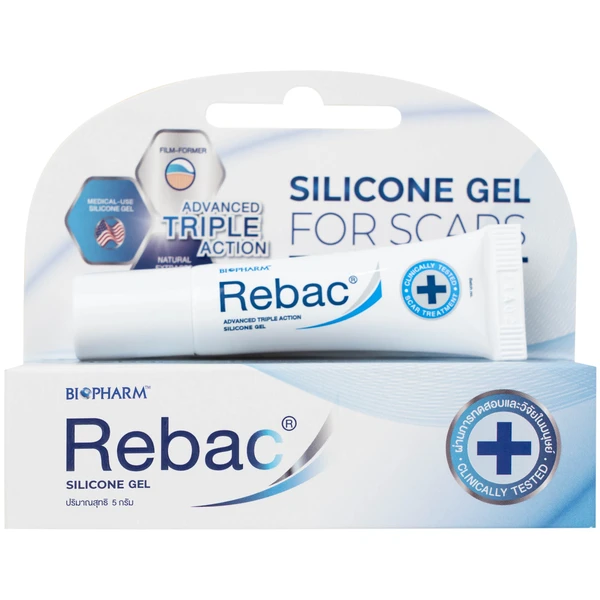 Kem bôi sẹo Rebac Biopharm 5g hỗ trợ làm phẳng, mềm và mờ sẹo