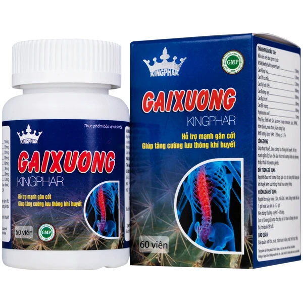Viên uống giúp hoạt huyết, hỗ trợ gân cốt, hạn chế thoái hóa xương khớp Gai Xương Kingphar (60 viên)