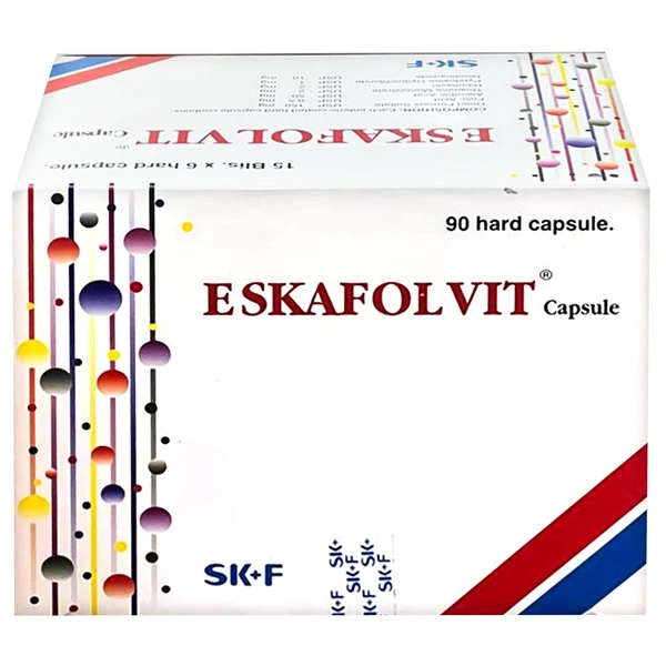 Thuốc Eskafolvit Capsule Eskayef phòng và điều trị bệnh thiếu máu do thiếu sắt (15 vỉ x 6 viên)