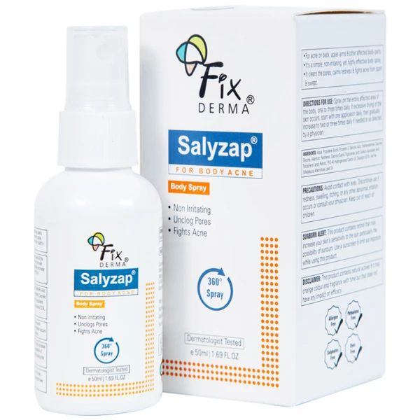 Xịt mụn lưng Fixderma Salyzap 50ml