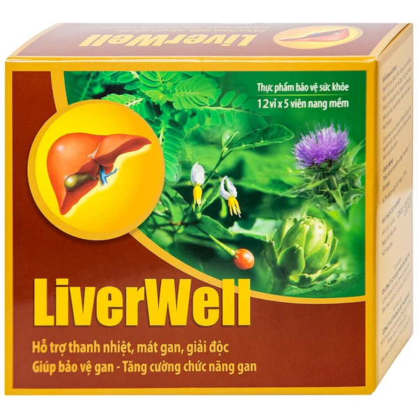 Viên uống hỗ trợ thanh nhiệt, mát gan, giải độc, bảo vệ gan LiverWell (12 vỉ x 5 viên)