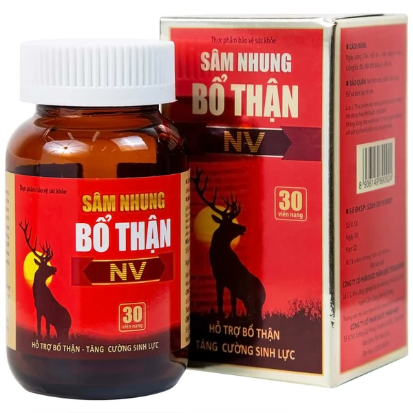 Viên uống hỗ trợ bổ thận, tăng cường sinh lực Sâm Nhung Bổ Thận NV (30 viên)