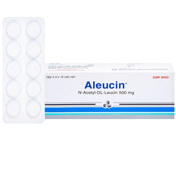 Thuốc Aleucin 500mg Bidiphar điều trị các cơn chóng mặt (3 vỉ x 10 viên)