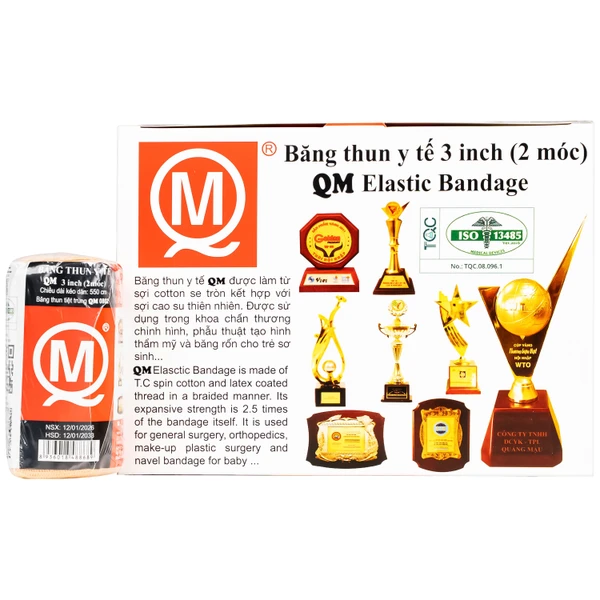 Băng thun 2 móc Quang Mậu (12 cuộn)