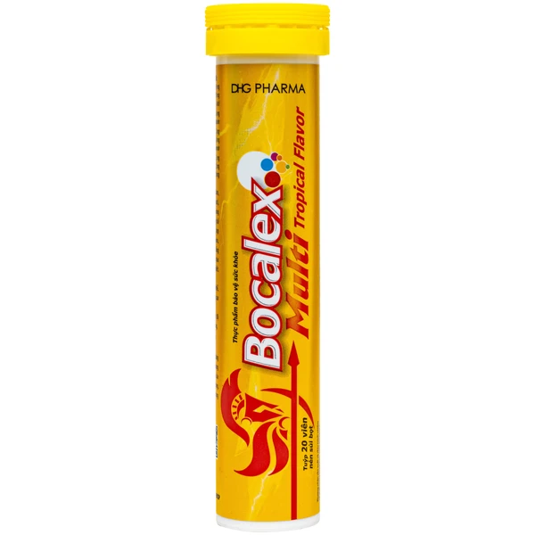 Viên sủi giúp nâng cao sức đề kháng Bocalex Multi Tropical Flavor DHG Pharma (20 viên)