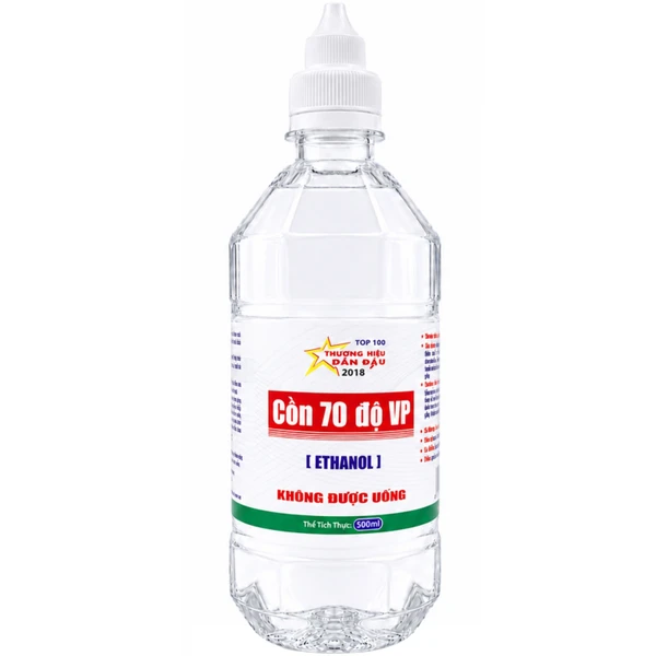 Cồn 70 độ Vĩnh Phúc 500ml dùng sát trùng da và tiệt trùng dụng cụ y tế