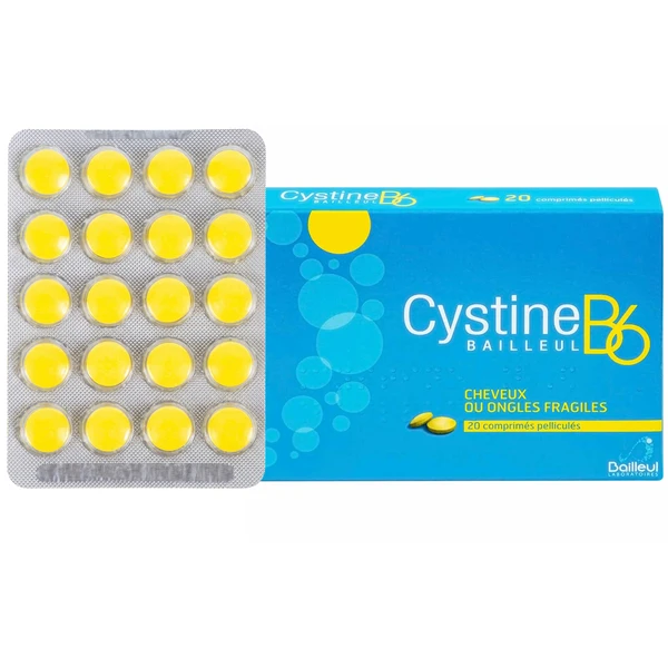 Thuốc Cystine B6 500mg Galeniques Vernin điều trị các bệnh lý liên quan đến tóc và loạn dưỡng móng (20 viên)