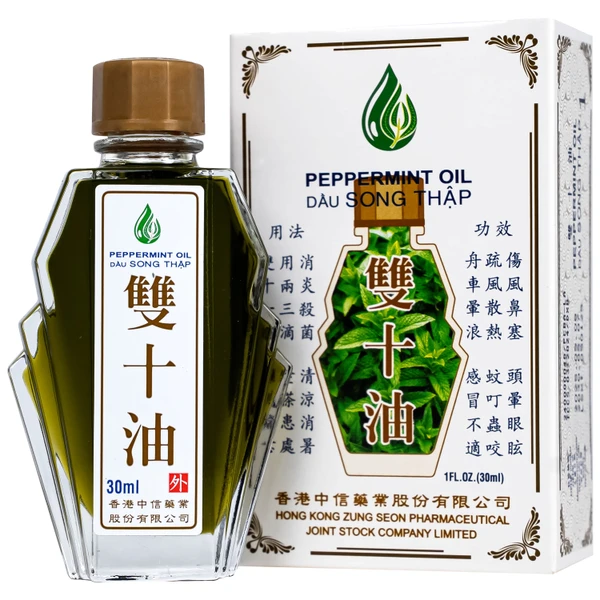 Dầu gió Song Thập Peppermint oil 30ml Hong Kong Zung Seon