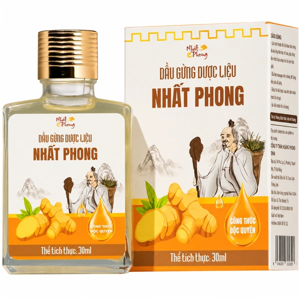 Dầu gừng thảo dược Nhất Phong giúp giảm đau cơ xương khớp (30ml)