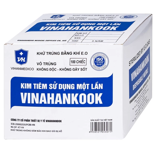 Đầu kim 26G Vinahankook vô trùng, dùng một lần (100 cái)