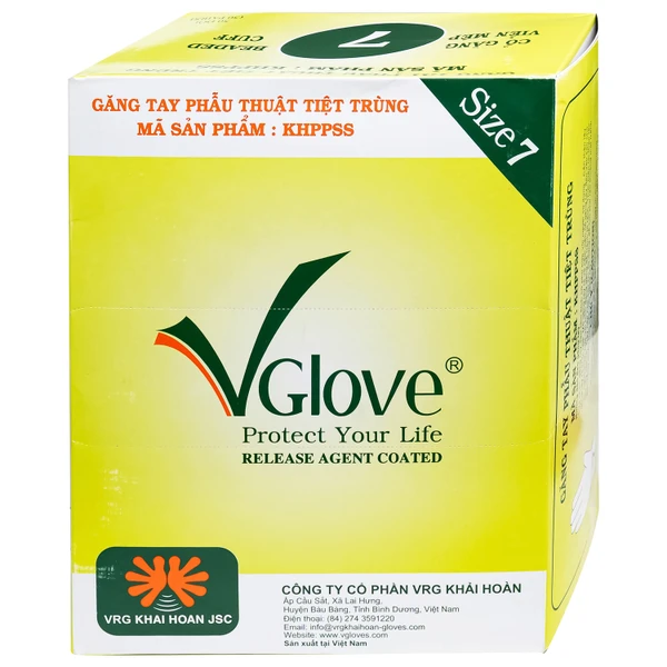Găng tay phẫu thuật 7 Vglove dùng trong quá trình khám, chẩn đoán điều trị và phẫu thuật