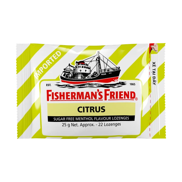 Kẹo Con Tàu Vị Cam Chanh Fisherman's Friend 25g/22g