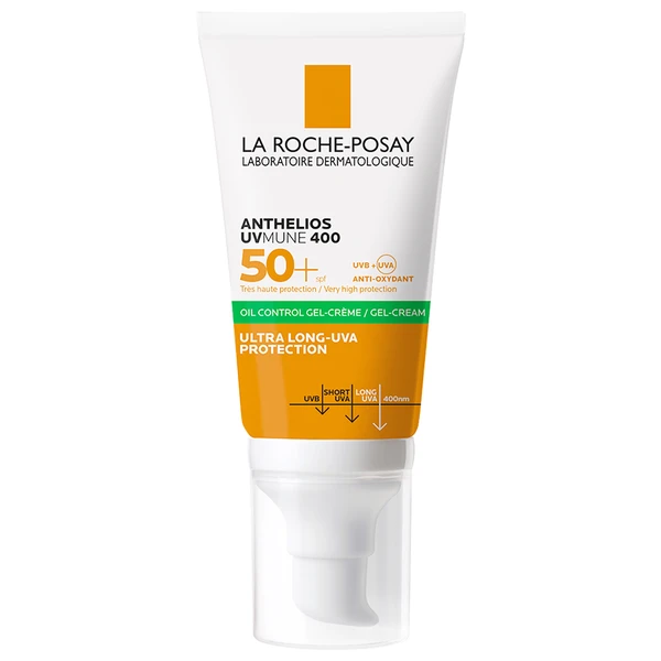 Kem chống nắng La Roche-Posay Anthelios UVMune 400 SPF 50+ Oil Control Gel-Cream giảm bóng nhờn và chống UVA/UVB (50ml)