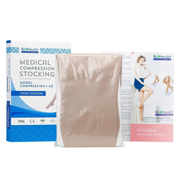 Vớ đùi giãn tĩnh mạch Biohealth Compression I size S