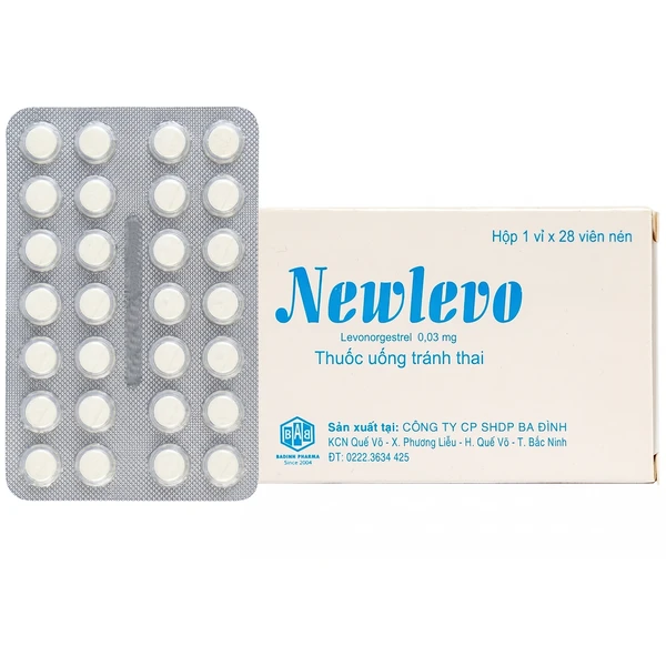 Thuốc tránh thai hằng ngày Newlevo Babiophar (1 vỉ x 28 viên)