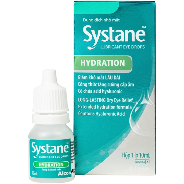 Nhỏ Mắt Systane Hydration Alcon 10ml Giảm Khô Mắt Lâu Dài, Tăng Cường Cấp Ẩm, Phục Hồi Tế Bào Tổn Thương Trên Nhãn Cầu Sau Phẫu Thuật