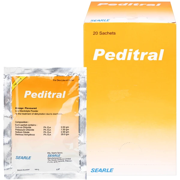 Thuốc Peditral (O.R.S.) Searle điều trị chứng mất nước, chất điện giải (20 gói)